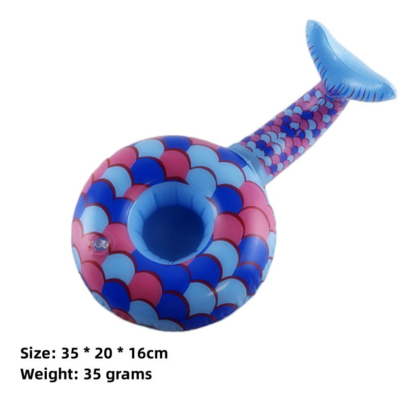 1Pcs Floating Cup Lnflatable Flamingo Beverage Cup Holder Swimming Pool Coaster Floating Device Pink Toy Beverage Holder