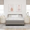 Box Spring Bed with Headboard Taupe 140 x 200 cm Fabric