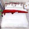Halloween King Queen Duvet Cover Horror Blood Hand Bedding Set For Teens Scary Red Blood Stains 2/3pcs Polyester Quilt Cover