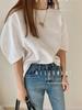 Korean Dongdaemun INS Style Casual Bubble Sleeve T-Shirt for Women