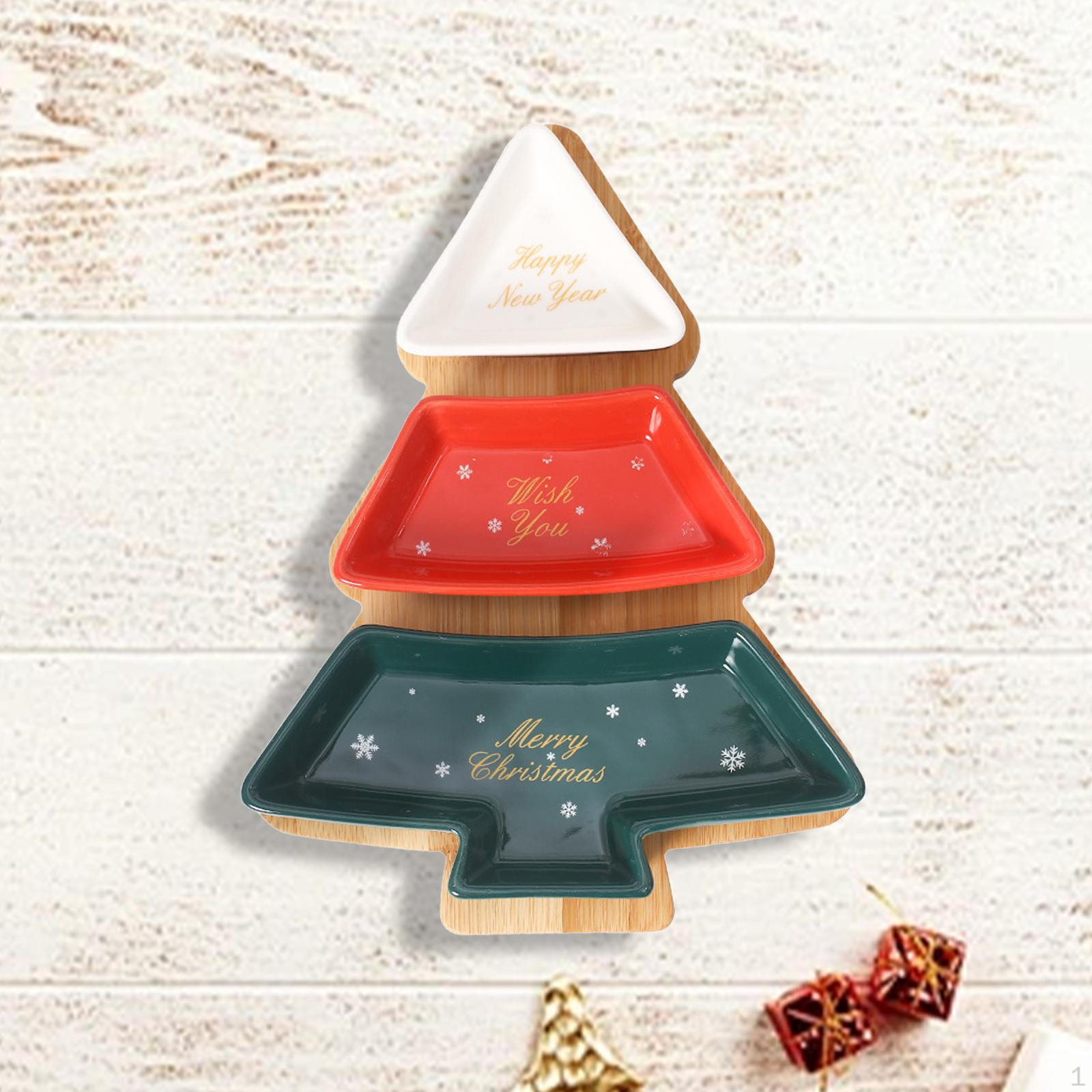 

Рождественская елка в форме пластины декор многофункциональная коробка закусочный контейнер для конфет Three Platter