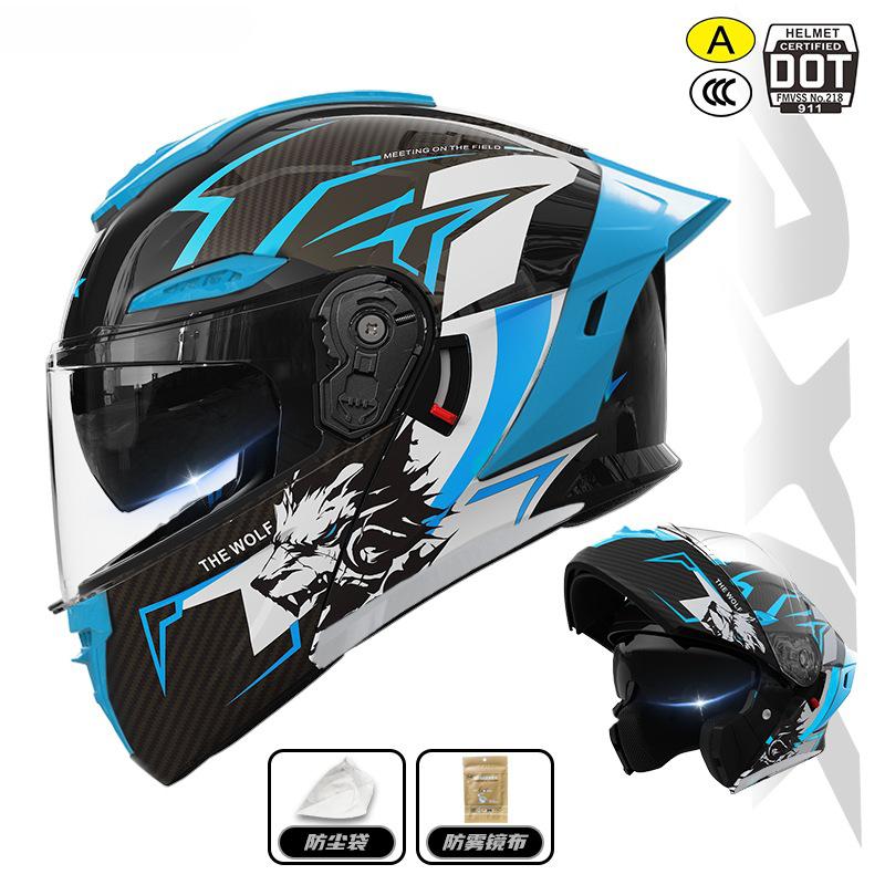 MRC Blue Color Full Face Motorcycle Helmet for Men Women Moto Helmet Original DOT Approved Helmet Full Face Helmet Racing Helmet