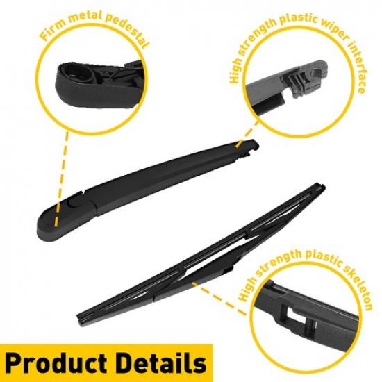 Rear Wiper Arm & Blade For Mazda CX5 2013-2016 Lexus RX330 RX350 RX400h 04-09