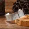 Retro metal wide version open bracelet personalized silver exotic bracelet women's medieval niche accessories