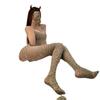 European and American Jacquard Mesh Combination Open Onesie Sexy Underwear Hollow Sexy Large Size Stockings