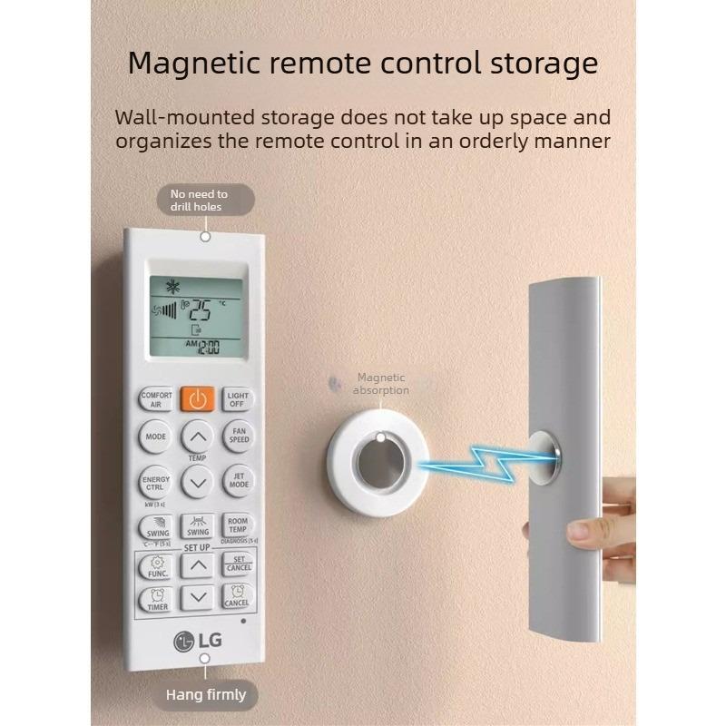 

Remote Control Magnetic Sticker Television Set Air Conditioner Remote Control Hang on The Wall Storage No Drilling Requir Magnetic Hooked 1pcs белый