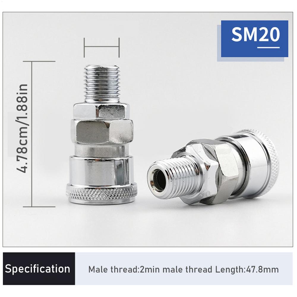 1PCS Air Compressor Hose Fittings Iron Pressure Resistance 1Mpa Pneumatic Air Tool Male and Female Plug Pneumatic Connector