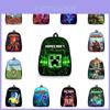 Mochila Minecraft com Estampa de Desenho Animado Fofa Para Meninos e Meninas Leve e Espaçosa Tamanho Médio Capacidade 36-55l