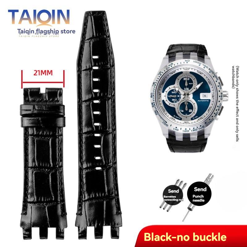 

Для Swatch SVGK403 SVGK407 SVGB400 SVGB402 SVGB408 Ремешок для часов из натуральной кожи 22 мм Мужской Браслет Ремешок Аксессуары 22mm