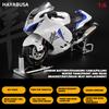 Spray 1/6 SUZUKI HAYABUSA GSX-1300R Alloy Diecast Motorcycle Model Collection Hobby High Simulation Home Decoration Ornament Boy