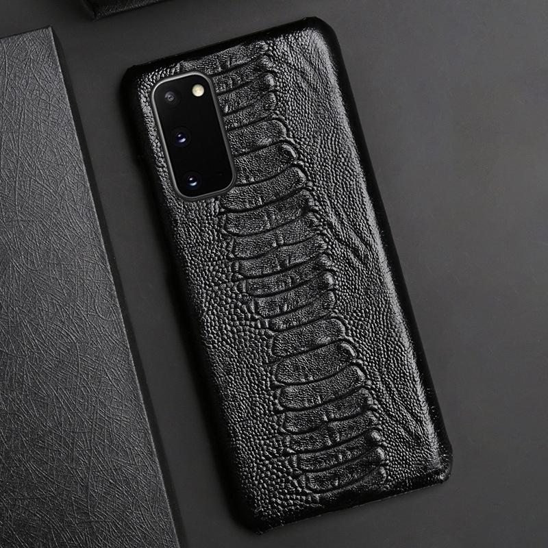 Luxury Genuine Leather Phone Case For Samsung Galaxy S 25 S25 S24 S23 Ultra S21 S22 Plus Note 20 A55 5G Back Cover