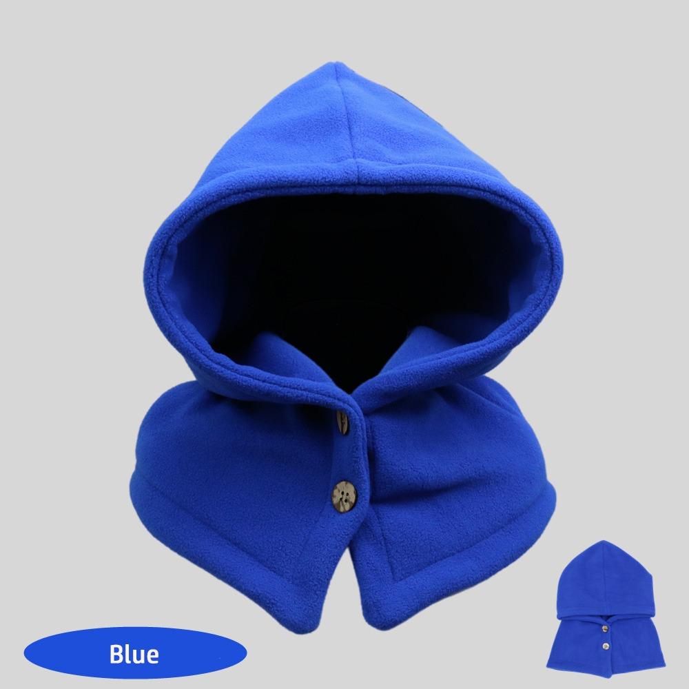 

Fashion Polar Fleece Balaclava Hat Windproof Soft Men s Pullover Cap Ears Warm Collar Warm Beanies Skullies Outdoor синий