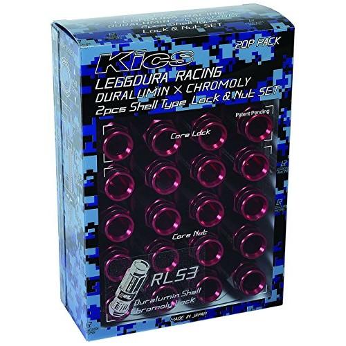 KYO-EI (Kyoei Sangyo) LEGGDURA RACING Shell Type Lock & Nut Set (RL53) M12 x P1.5 Red RL53-11R