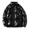 Parkas Glossy Male Padded Coats Men's Down Jacket Korean Luxury Clothing Padding Outerwears New In Clothes Cotton Outwear