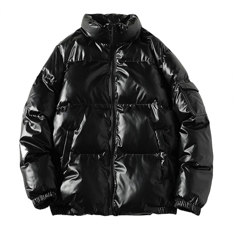 Parkas Glossy Male Padded Coats Men's Down Jacket Korean Luxury Clothing Padding Outerwears New In Clothes Cotton Outwear