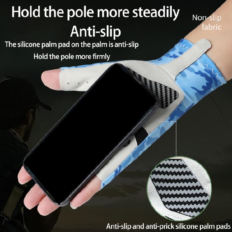 Outdoor Fishing Gloves Ice Silk Breathable Antislip Half Finger Glove Sun Protections Cycling Glove Wear Resistant