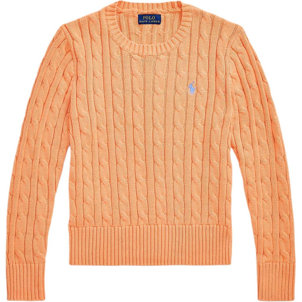 Polo Ralph Lauren Sweater Ss25 Solid Color Round Neck Long Sleeve Knitwear Kids sweater Orange 313901316-015