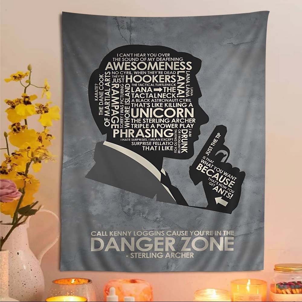 TV A-Archer Chart Tapestry For Living Room Home Dorm Decor Art Home Decor