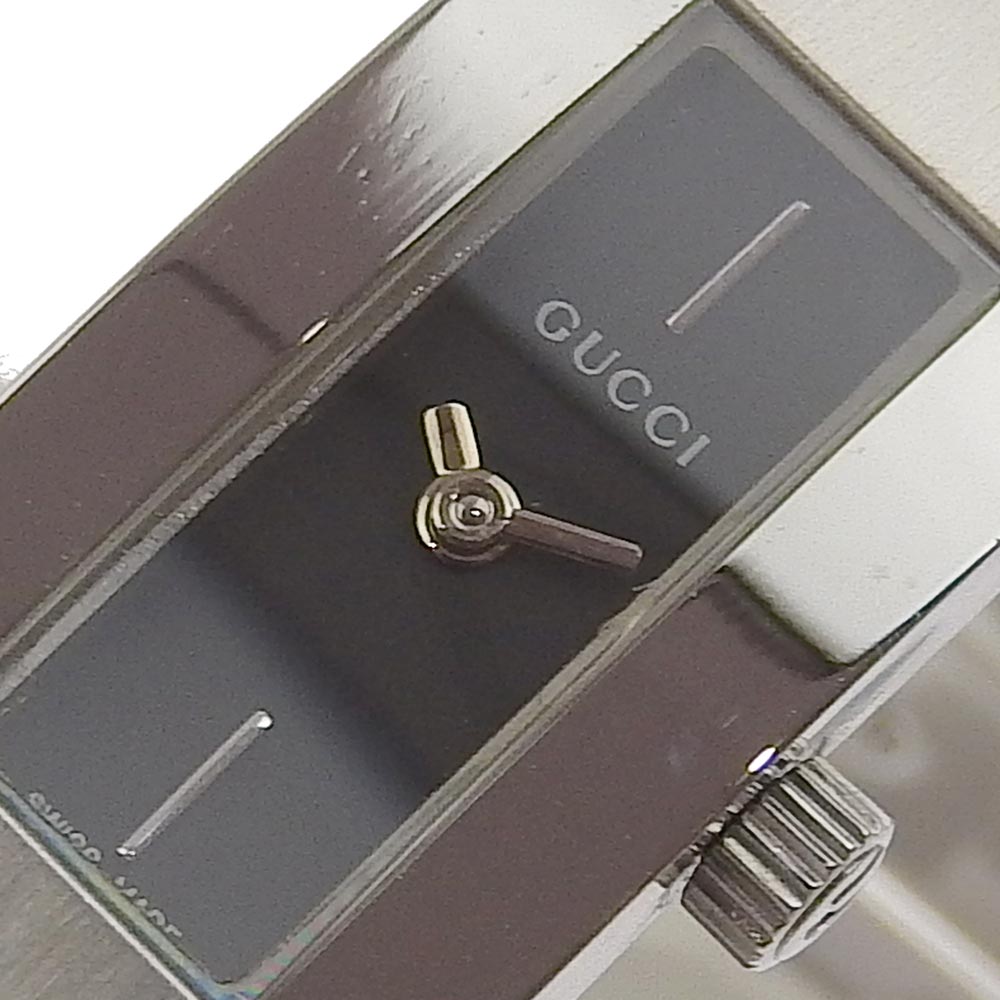 Gucci Watches 4600L Silver blackDial Stainless Steel Quartz Analog Display Women Used