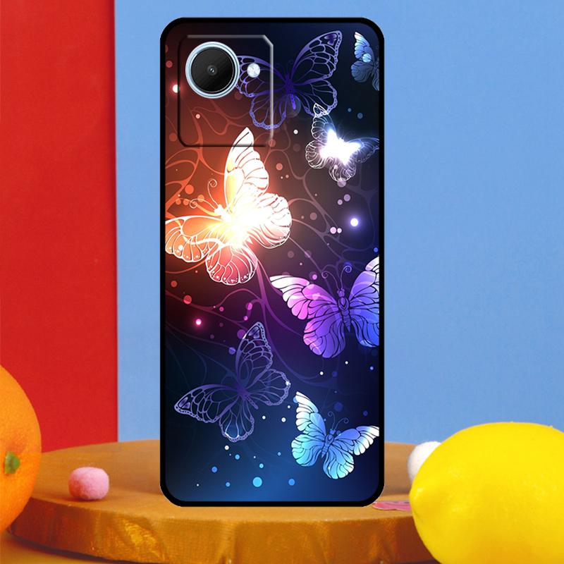 Black Beautiful Butterfly For Realme 15 Pro 10 11 12 13 14 Pro Plus GT6 GT7 C61 C67 C63 C71 C55 C51 C65 C53 C75 Case