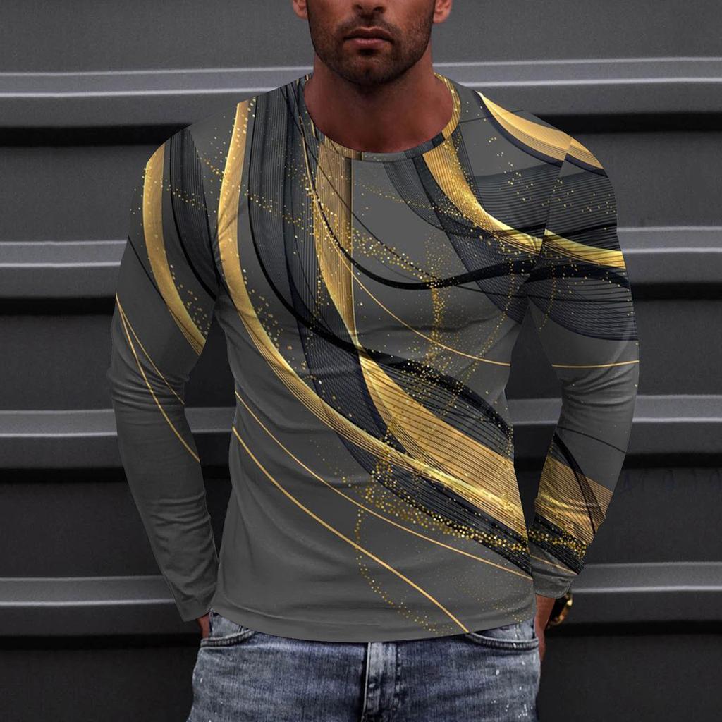 Tricou Bărbați O-Gât Îmbrăcăminte Îmbrăcăminte în aer liber mânecă lungă Imprimare Designer de modă Vintage