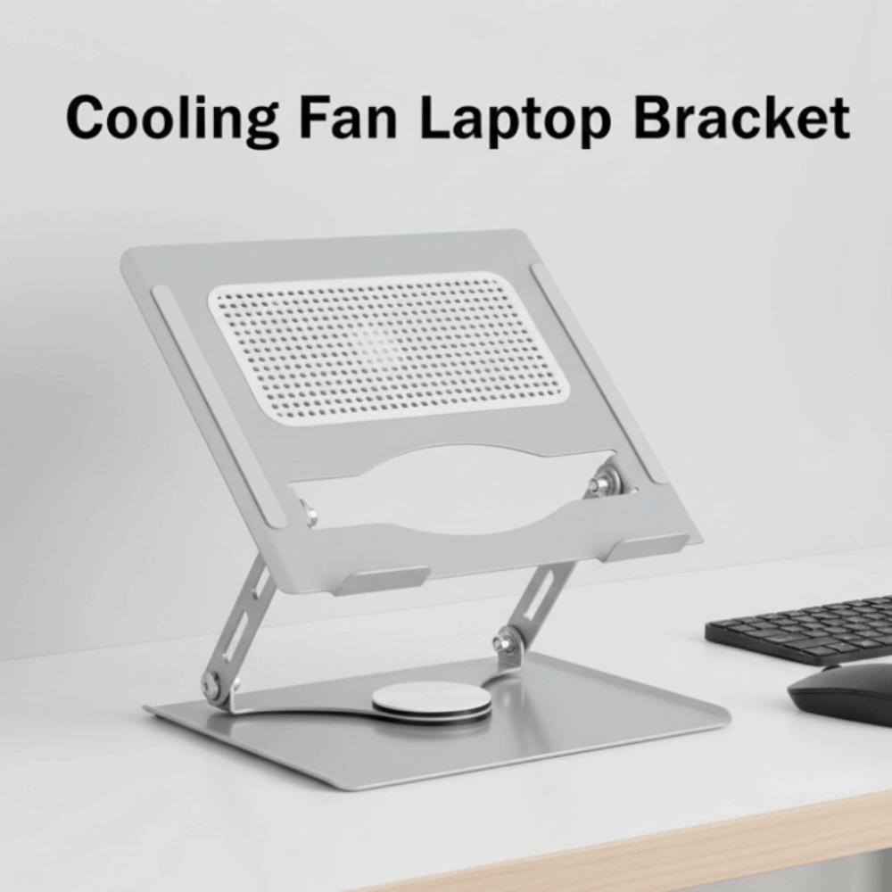 Foldable Cooling Fan Laptop Bracket 360 ° Rotatable Tablet Radiator Bracket  Office/Home Use