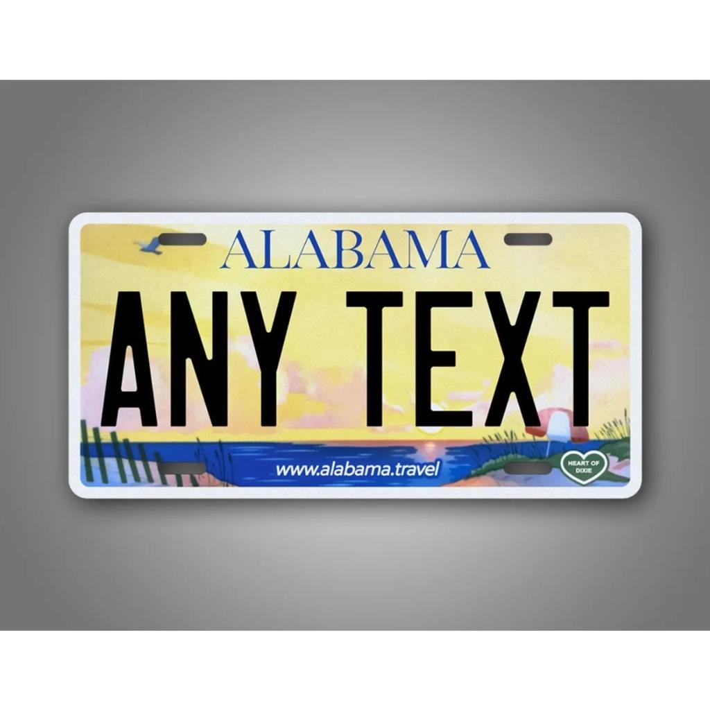 Custom Alabama Travel Metal Sign Personalized Waterproof Wall Decor