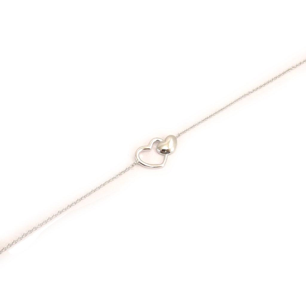 Les Trésors De Lily [L1287] - Bracelet Argent 'Love' argenté (rhodié) - 15x10 mm