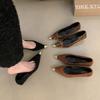 Steuerfrei Französisches Temperament Kitten Heel Spitze Leopardenmuster High Heels Damenschuhe Neue Sommerschuh für Röcke