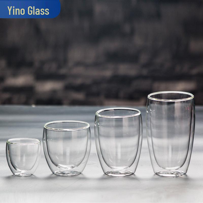 

High-Temperature Resistant Double-Layer Borosilicate Glass Cup for Hot and Cold Drinks 80ml