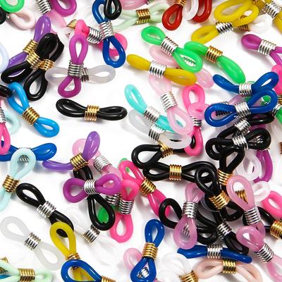 20 teile/los Gläser Kette Nicht Slip Gummi Ring Sonnenbrille End Schleife Stecker Brillen Kette Retainer DIY Brillen Zubehör