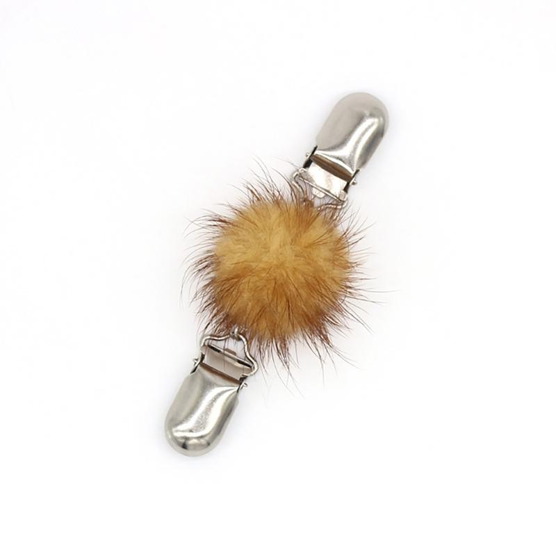 

Elegant Fuzzy Sphere Shawl Clip Fastening Buckle For Modest Neckline Designs And Fashionable Look With Sturdy Alloy