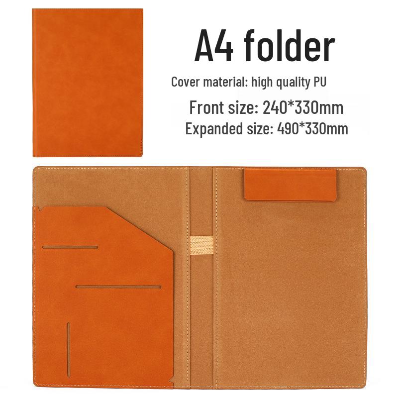 Business Data Archive: A5 Contract & A4 Conference Leather Folder with Multifunction Manager Clip Pad.