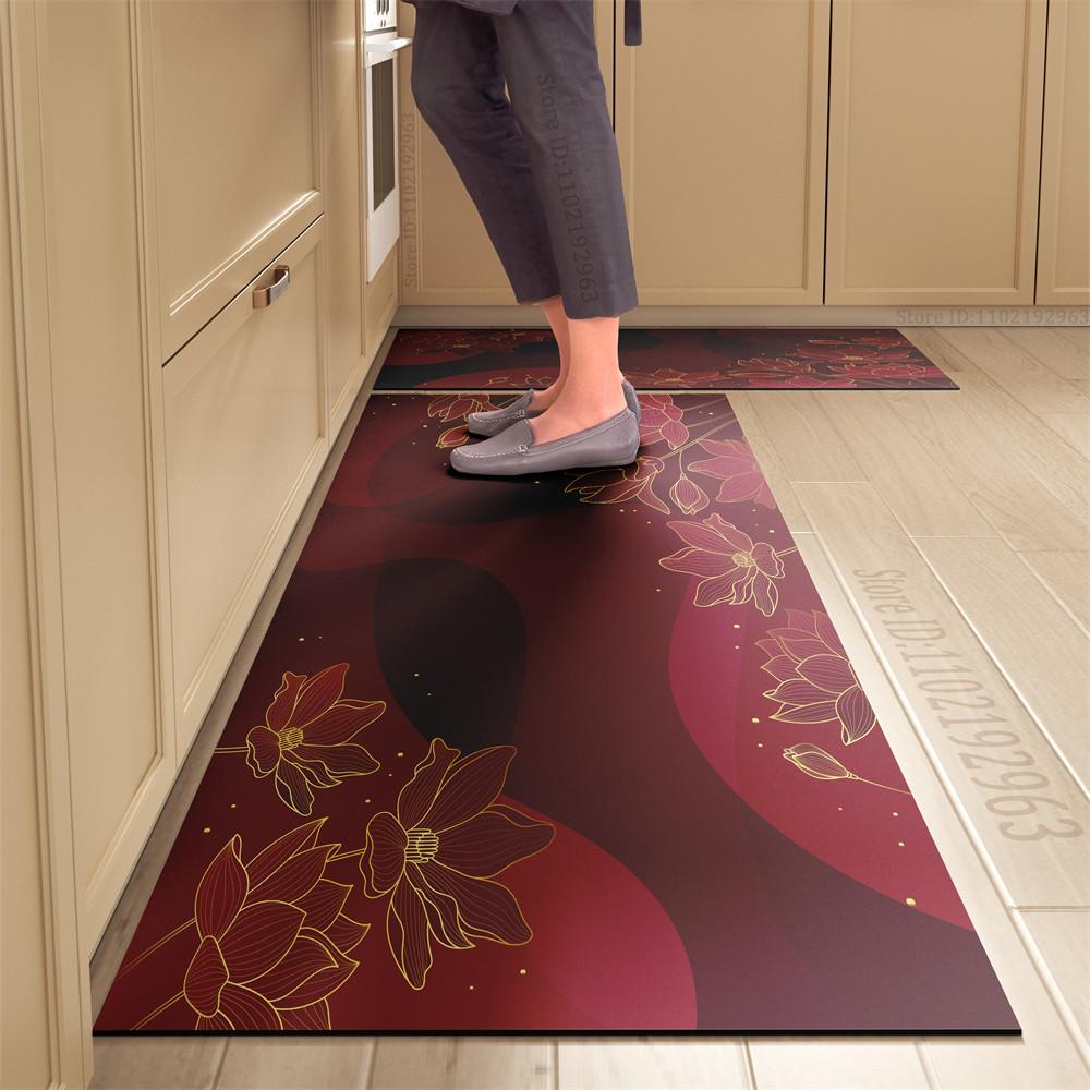 Rutschfeste Küchenmatte Lange Teppiche Kristall-Samt-Teppich für Wohnzimmer Absorbierende Fußmatten Schlafzimmer-Fußmatte Alfombra Kleine Teppiche