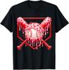Valentines Day Baseball Ice Cream Drip Heart Unisex T-Shirt