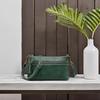AKIYAMA Women's Handmade Genuine Leather Shoulder Bag, Lightweight, Small, Stylish, SpringSummer Pochette (Green)