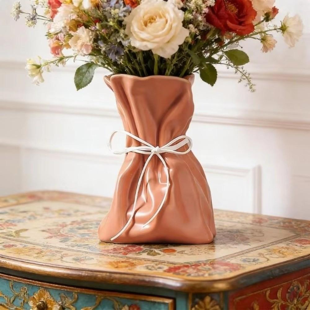 Romantic Irregular Resin Vase Minimalist Hydroponic Flower Pot Decorative Bottles Living Room