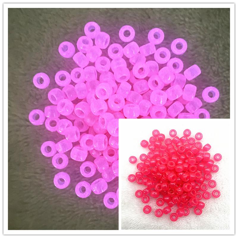 50 pz 8x6mm Forti Perline Luminose Glow In The Dark Pesca Branelli Allentati Del Distanziatore per la Marcatura di Gioielli Accessori Braccialetto FAI DA TE