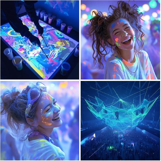 60W LED Black Lights, Waterproof Blacklight Flood Light with Plug for Glow Party Large Space, Outdoor, Halloween, Bedroom, Stage Lighting, 2 Pack