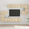 Vidaxl 10-Cz. TV-Schrank-Set, Sonoma-Eiche, Spanplatte