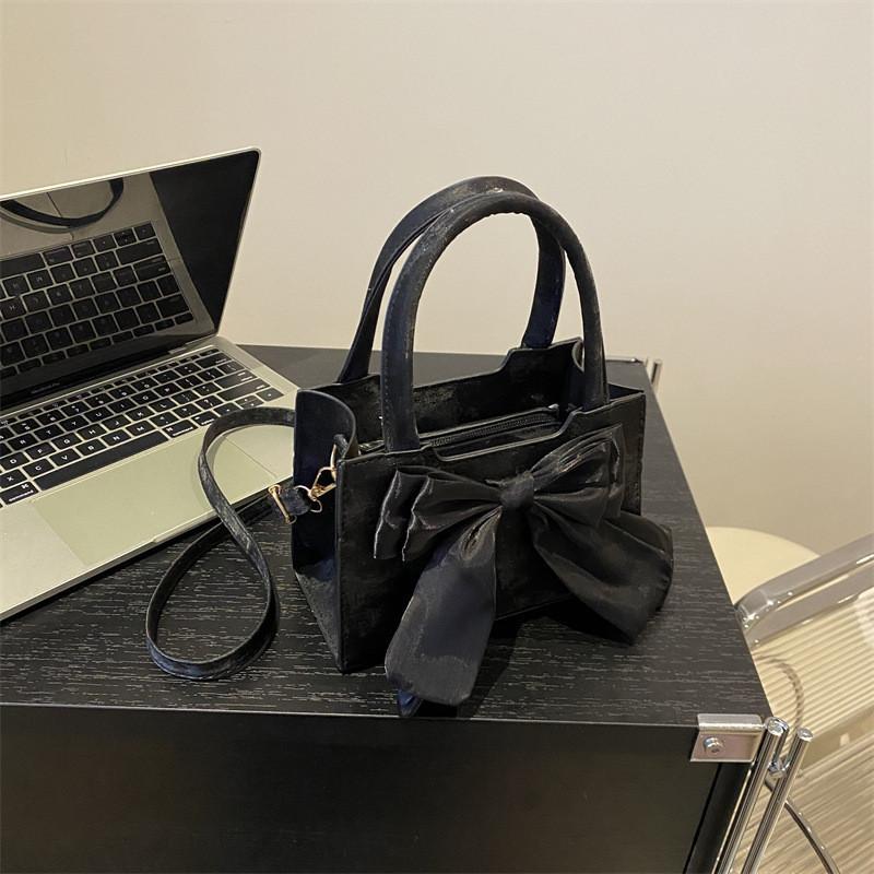 Chic Korean Style Large Capacity Bowknot Bag For Women Spring 2024 Shoulder Crossbody