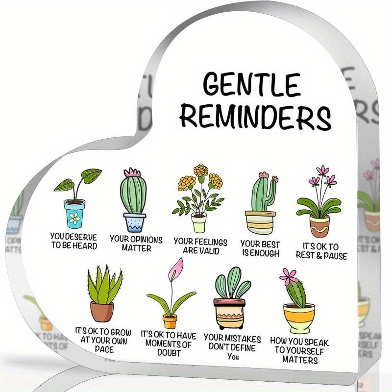 

Gentle Reminders Decor - Positive Affirmations Art for Mental Health Spaces чистый