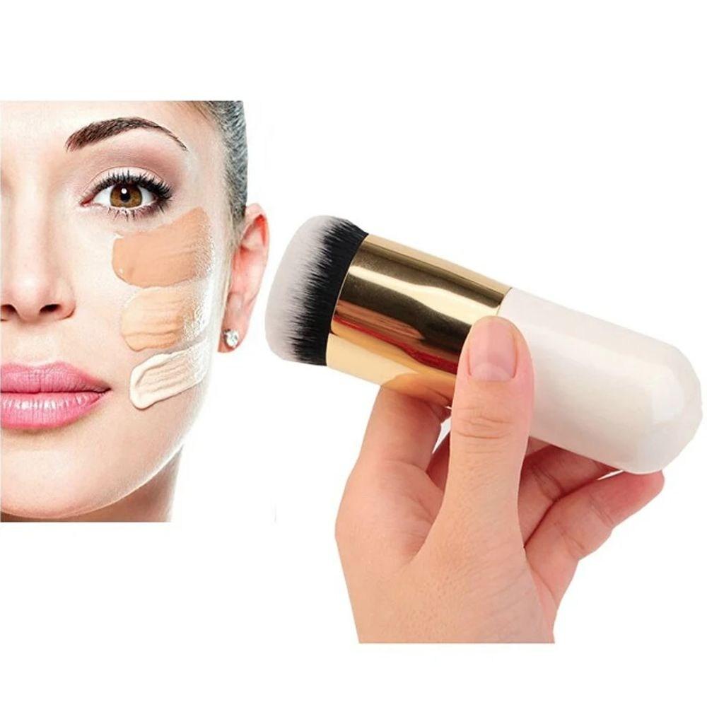 Foundation-Make-up-Pinsel, Chubby Voodoo, BB-Creme, Puder, Rouge, Kunsthaar, Gesichtskontur, Kosmetik-Schönheitswerkzeuge, 1 Stück, 3) Roségold