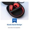 Shockproof Headphone Carrying Case Hard EVA Protective Headphone Storage Bag Zipper Universal Earphone Carrying Case Travel