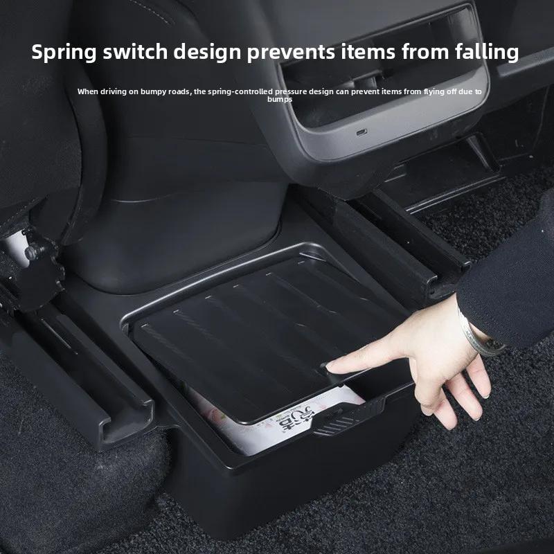 Car Sticker For Tesla Model 3 Model Y 2020-2024 Rear Middle Storage Box Accessories Tools Trash Can Car Storage Box Modification