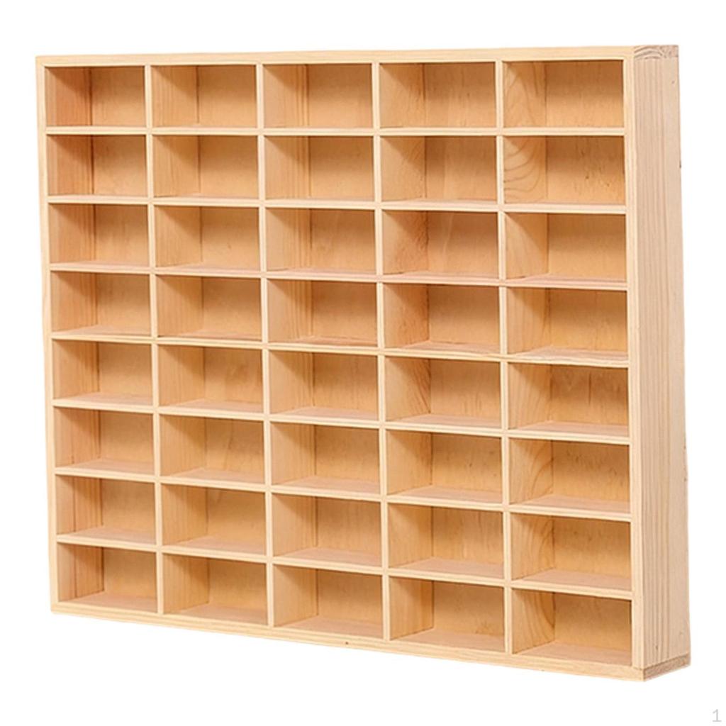 Wooden Toy Car Display Shelf Cabinet Home Party Gift Storage Rack Organizer Case for Farmhouse