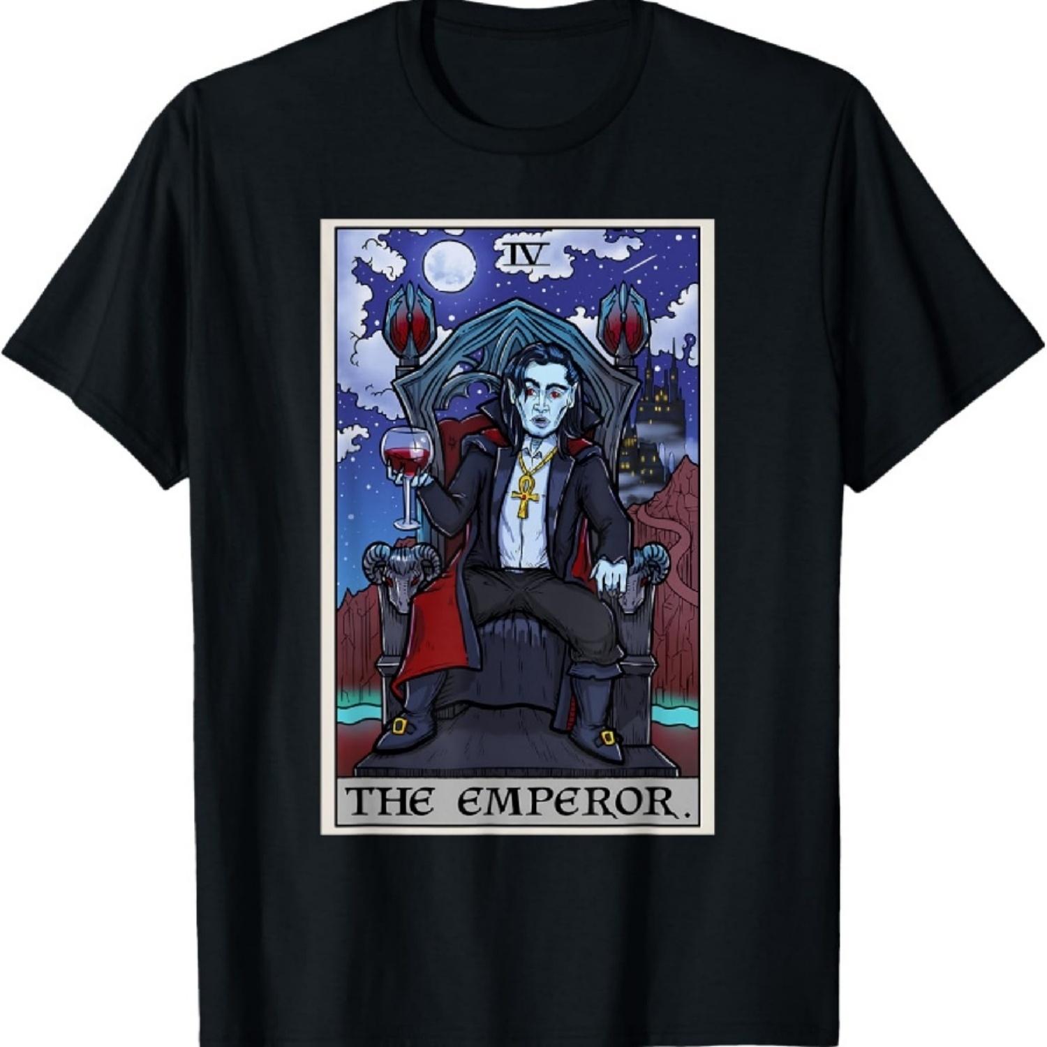 The Emperor Tarot Card Halloween Bram Stoker Count Dracula T-Shirt XXXXXL разноцветный