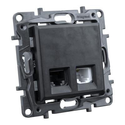 Computer Telephone Network Socket Rj45 Rj11 Black