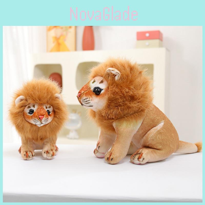 Adorable Plush Lion Stuffed Animal Toy Realistic Home Decor Gift For Kids