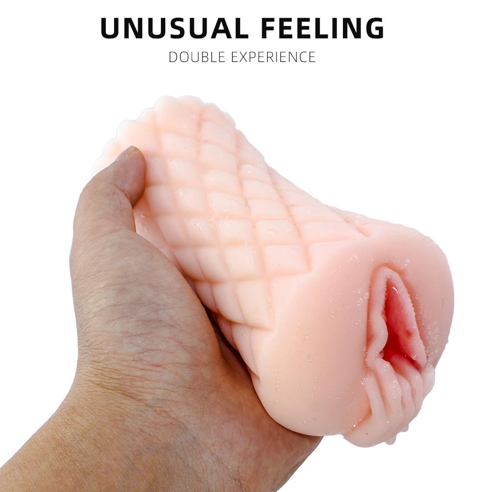 Nová vagína pre mužov Sexuálne hračky Vrecková umelá vagína Panna Hlboké hrdlo Mužský masturbátor Mäkký silikónový masturbačný pohár